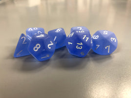 Chessex Dice Frosted Blue/White 7-Die Set