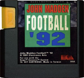 John Madden Football '92 (Cartridge Only)