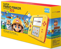 Nintendo 2DS w/Super Mario Maker (Yellow/Red) (Complete in Box)
