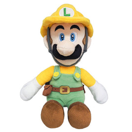 Super Mario Bros All Star Collection Builder Luigi 10″ Plush Toy