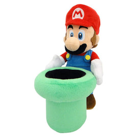 Super Mario All Star Collection Mario w/Warp Pipe 10″ Plush Toy