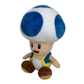 Super Mario Bros Series Blue Toadstool 8" Plush Toy