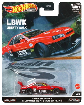 Hot Wheels Premium Mountain Drifters LB-ER34 Super Silhouette Nissan Skyline