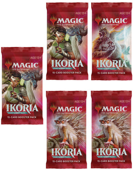 Magic the Gathering Theros Ikoria: Lair of Behemoths 5 Booster Packs