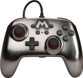 Enhanced Wired Controller (Silver Mario) For Switch