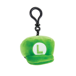 Super Mario Bros Club Mocchi Mocchi Luigi Hat Clip On 4" Plush Toy