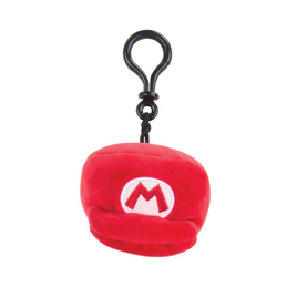 Super Mario Bros Club Mocchi Mocchi Mario Hat Clip On 4" Plush Toy