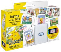 FUJIFILM instax Mini Link Smartphone Printer Bundle with Pikachu Silicone Case