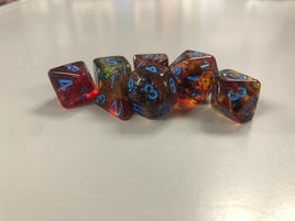 Chessex Dice Nebula Primary/Blue 7-Die Set