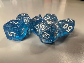 Little Dragon Glitter Dice Light Blue