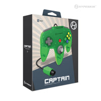 Wired Captain Premium Controller (Lime Green) for N64
